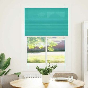 Pliss&eacute; rolgordijn 85x150 cm stofbreedte 84,4 cm petrol groen 2