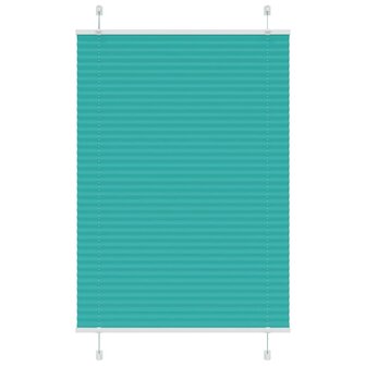 Pliss&eacute; rolgordijn 100x150 cm stofbreedte 99,4cm petrol groen 1