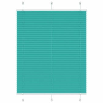 Pliss&eacute; rolgordijn 105x150cm stofbreedte 104,4cm petrol groen 1