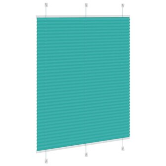Pliss&eacute; rolgordijn 105x150cm stofbreedte 104,4cm petrol groen 4