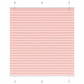 Pliss&eacute; rolgordijn 115x100cm stofbreedte 114,4cm polyester roze 1