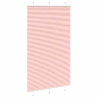 Pliss&eacute; rolgordijn 115x200cm stofbreedte 114,4cm polyester roze 3