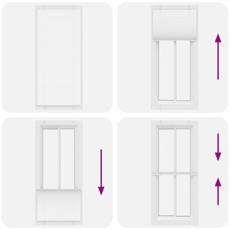 Pliss&eacute; rolgordijn 95x200 cm stofbreedte 94,4 cm polyester wit 7