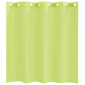 Gordijnen Voile met doorvoertules 2 st 140x140 cm appelgroen 4