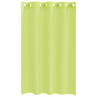 Gordijnen voile met doorvoertules 2 st 140x175 cm appelgroen 4