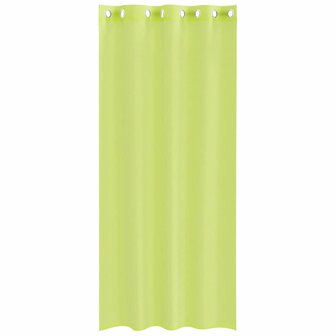 Gordijnen voile met doorvoertules 2 st 140x245 cm appelgroen 4