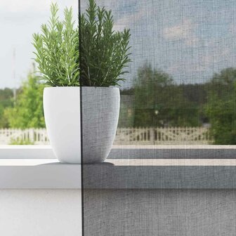 Gordijnen voile met doorvoertules 2 st 140x140 cm zwart 3