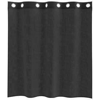 Gordijnen voile met doorvoertules 2 st 140x140 cm zwart 4