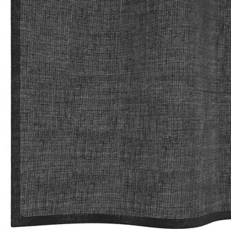 Gordijnen Voile met doorvoertules 2 st 140x175 cm zwart 6