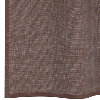 Gordijnen voile met doorvoertules 2 st 140x140 cm bruin 6