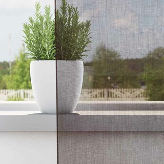 Gordijnen Voile met doorvoertules 2 st 140x245 cm bruin 3