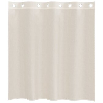 Gordijnen voile met doorvoertules 2 st 140x140 cm cr&egrave;mekleurig 4