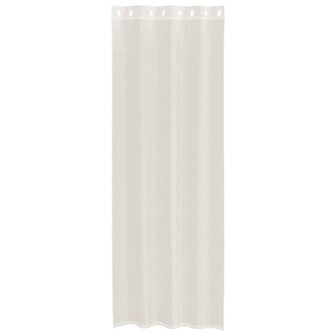 Gordijnen Voile met doorvoertules 2 st 140x300 cm cr&egrave;me 4