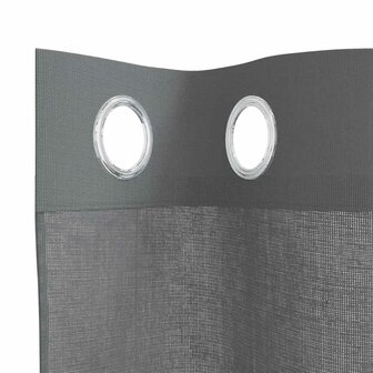 Gordijnen voile met doorvoertules 2 st 140x140 cm donkergrijs 5