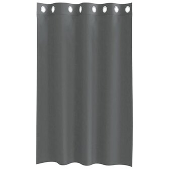 Gordijnen voile met doorvoertules 2 st 140x175 cm donkergrijs 4