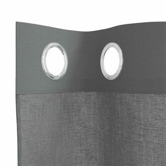 Gordijnen voile met doorvoertules 2 st 140x175 cm donkergrijs 5