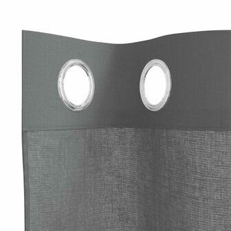 Gordijnen voile met doorvoertules 2 st 140x245 cm donkergrijs 5