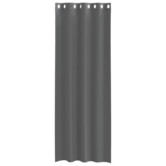 Gordijnen voile met doorvoertules 2 st 140x260 cm donkergrijs 4