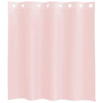 Gordijnen voile met doorvoertules 2 st 140x140 cm lichtroze 4