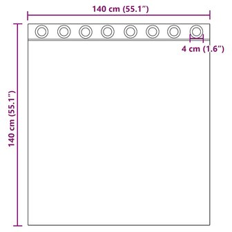 Gordijnen voile met doorvoertules 2 st 140x140 cm lichtroze 8
