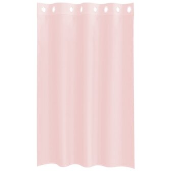 Gordijnen voile met doorvoertules 2 st 140x175 cm lichtroze 4