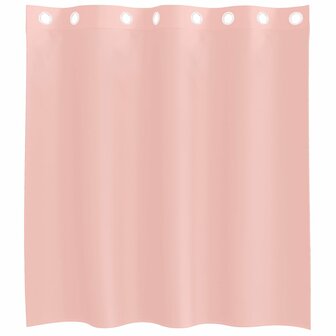 Gordijnen voile met doorvoertules 2 st 140x140 cm roze 4