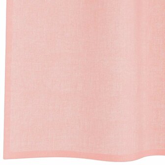 Gordijnen voile met doorvoertules 2 st 140x140 cm roze 6