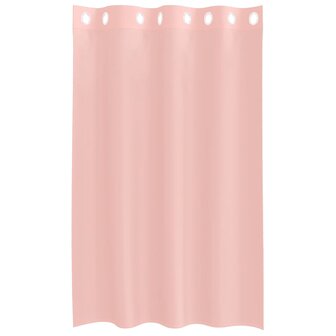 Gordijnen voile met doorvoertules 2 st 140x175 cm roze 4