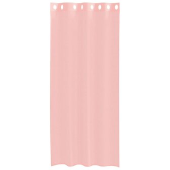 Gordijnen met doorvoertules 2 st 140x225 cm roze 4