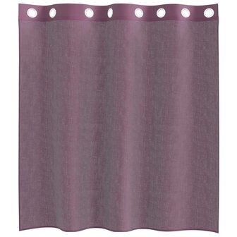 Gordijnen Voile met doorvoertules 2 st paars 140x140 cm 4