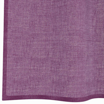 Gordijnen voile met doorvoertules 2 st 140x225 cm paars 6