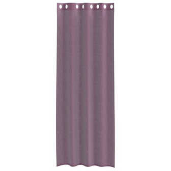 Gordijnen voile met doorvoertules 2 st paars 140x260 cm 4