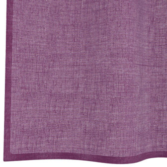 Gordijnen voile met doorvoertules 2 st paars 140x260 cm 6