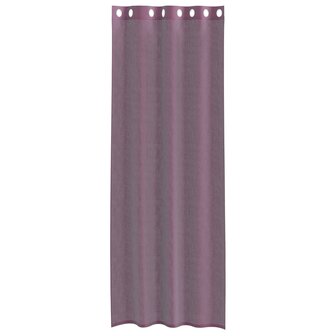 Gordijnen voile met doorvoertules 2 st 140x300 cm paars 4