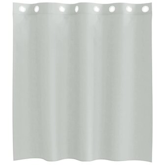 Gordijnen voile met doorvoertules 2 st 140x140 cm lichtgrijs 4