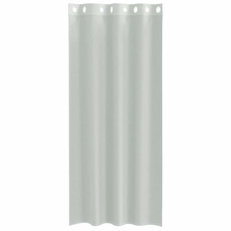Gordijnen voile met doorvoertules 2 st 140x245 cm lichtgrijs 4