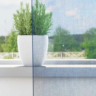 Gordijnen voile met doorvoertules 2 st koningsblauw 3