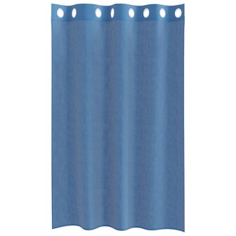 Gordijnen voile met doorvoertules 2 st koningsblauw 4