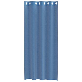 Gordijnen voile met doorvoertules 2 st koningsblauw 4