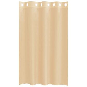 Gordijnen Voile met doorvoertules 2 st zand 4