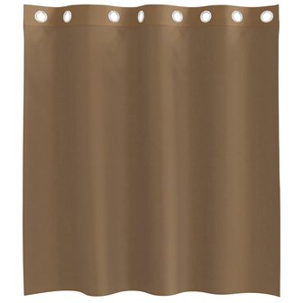 Gordijnen voile met doorvoertules 2 st lichtbruin 4