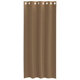 Gordijnen voile met doorvoertules 2 st lichtbruin 4