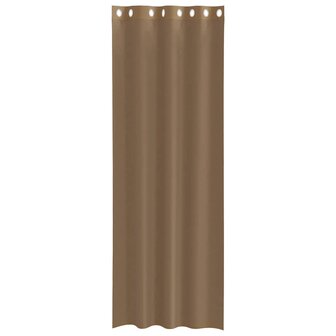 Gordijnen voile met doorvoertules 2 st lichtbruin 4