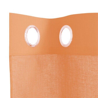 Gordijnen voile met doorvoertules 2 st terracotta 5
