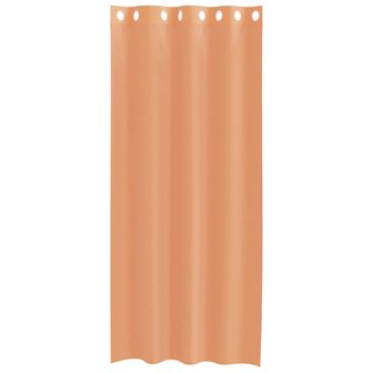 Gordijnen voile met doorvoertules 2 st terracotta 4