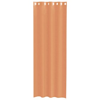 Gordijnen voile met doorvoertules 2 st terracotta 4