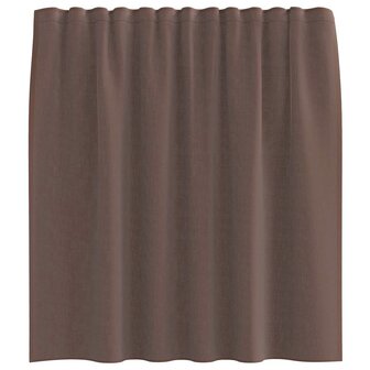 Gordijnen voile met roedezakken 2 st bruin 4