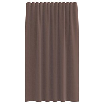 Gordijnen voile met roedezakken 2 st bruin 4