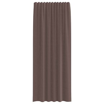 Gordijnen voile met roedezakken 2 st bruin 4