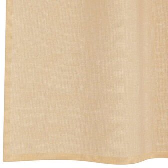 Gordijnen voile met roedezakken 2 st zand 6